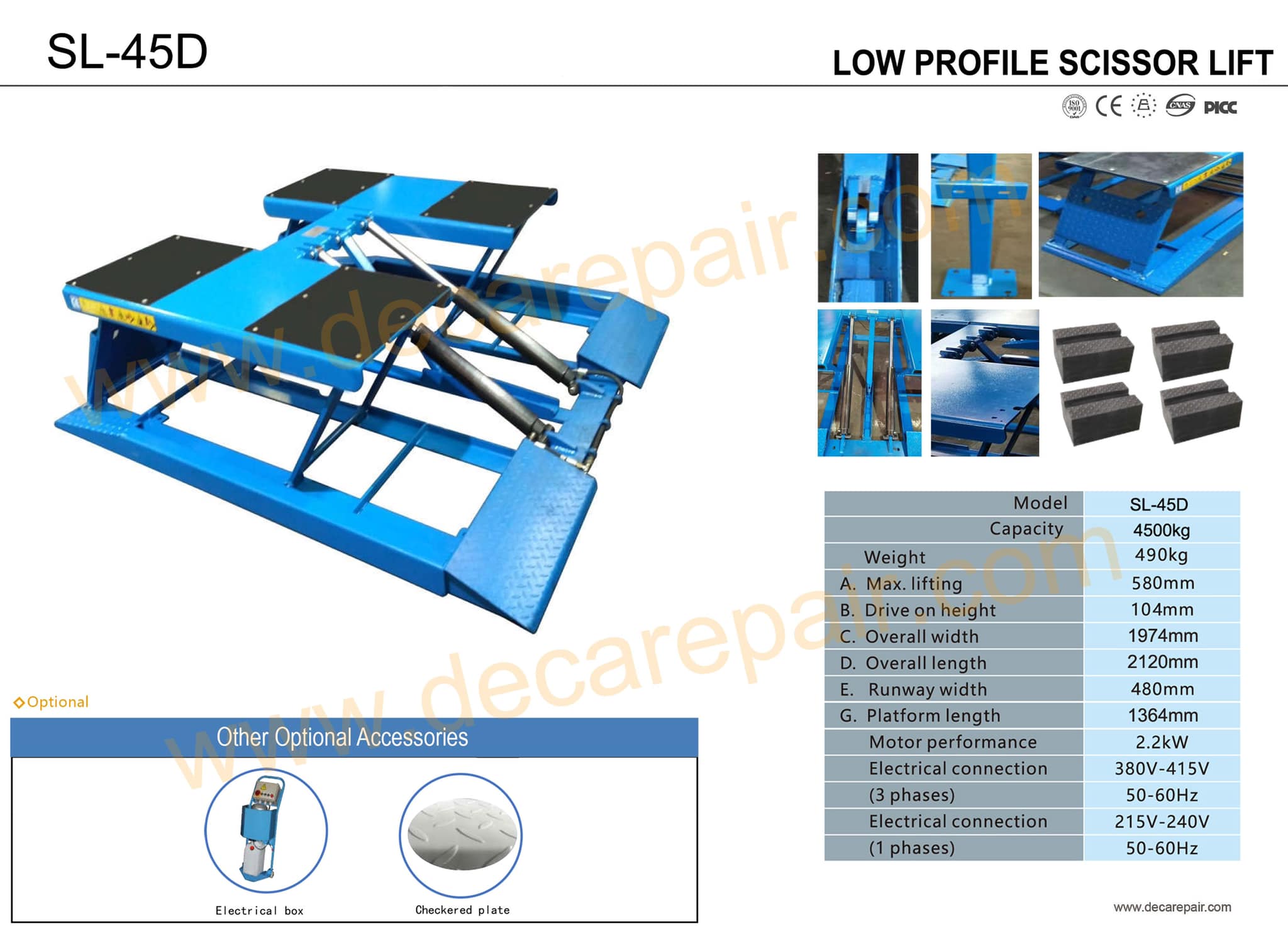 Elevador de Media Altura Electrohidráulico 4,5 Toneladas