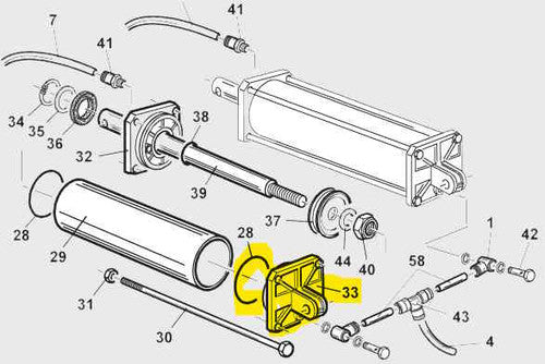 CILINDRO EN TEFLON PARA BOSTER MONTALLANTAS COATS 5030